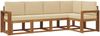 vidaXL Outdoor-Sofagarnitur mit Kissen 5 pcs Natur und Beige 3366401 Bild 2
