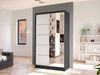 Schiebetürenschrank Camtalo III (Farbe: Schwarz / Weiß) Bild 2