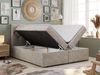 Boxspringbett, Bett, Polsterbett, zwei Bettkästen - ALDA - 120x200cm - Beige Stoff - H3 Bild 2