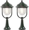 2er-Set grüne Sockelleuchten PARMA aus Aluminium, E27, IP43, H.: 54 cm Bild 2