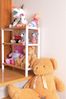 dibea Schuhregal mit 3 Ablagefächern, Schuhschrank, Badezimmerregal, Wohnzimmerregal, Standregal, Bambusregal, Badregal, Bücherregal, Küchenregal, 60 x 26 x 66 cm (naturfarben / weiß) Bild 2