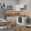 Eckküche Fame-Line Weiß Landhaus/Weiß 190 x 46 cm ohne Arbeitsplatte Vicco Bild 4