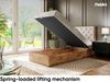 MEBLINI Boxspringbett LOFTY 3 90x200 cm mit Bettkasten - H3/Creme Samt Gepolstert Einzelbett mit Topper & Bonellfederkern-Matratze Bild 3