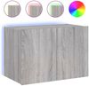 vidaXL TV-Wandschrank mit LED-Leuchten Grau Sonoma 60x35x41 cm 837312 Bild 2