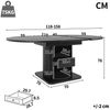 KLAM HOME Esstisch Ausziehbarer Esstisch rund oval wandelbar bis sechs Personen Schwarz (Multifunktionaler Küchentisch praktische Schubladen modernes Design), Platzsparender Esszimmertisch flexible Nutzformen für jeden Haushalt Bild 3