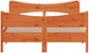 vidaXL Massivholzbett ohne Matratze Wachsbraun 135x190 cm Kiefernholz 3216398 Bild 4