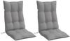 vidaXL Hochlehner-Auflagen 2 Stk. Grau Oxford-Gewebe 377605 Bild 3