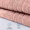 Komfortec 2er Saunatuch Set 70x200 cm aus 100% Baumwolle, XXL-Saunatücher, Sauna Handtuch, Weich, Groß, Frottee, Schnelltrocknend, Blütenrosa Bild 4