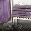 Komfortec 2er Saunatuch Set 80x200 cm aus 100% Baumwolle, XXL-Saunatücher, Sauna Handtuch, Weich, Groß, Frottee, Schnelltrocknend, Anhtrazit Grau/Violett Bild 3
