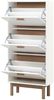 Schuhschrank >Orvar< in Weiß - 58x131x25cm (BxHxT) Bild 3