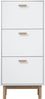 Schuhschrank >Orvar< in Weiß - 58x131x25cm (BxHxT) Bild 2