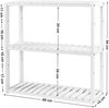 Songmics Küchenregal mit 3 verstellbaren Ablagen, Bambus weiß, 54 x 65 x 15 cm Bild 5