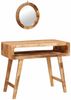vidaXL Schminktisch mit Spiegel Braun 90 x 76 x 45 cm Massivholz Mango 4104565 Bild 2