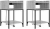 vidaXL Nachttisch 2 pcs Graues Sonoma 40 x 40 x 61 cm Holzwerkstoff 859477 Bild 2