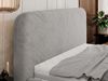 Bett mit Stauraum Polsterbett BENEA CLASSIC, Doppelbett mit Lattenrost Gepolstertes Kopfteil Gasdruckfeder Schlafzimmerbett - 180 x 200 cm - Hellgrau Plüsch Bild 4