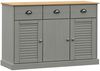 vidaXL Sideboard mit Schubladen VIGO 113x40x75 cm Massivholz Kiefer 353192 Bild 2