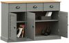 vidaXL Sideboard mit Schubladen VIGO 113x40x75 cm Massivholz Kiefer 353192 Bild 3
