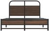 vidaXL Bettgestell ohne Matratze 120x200 cm Braun Eichen-Optik 4100480 Bild 5