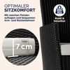 CASARIA® Gartenmöbel Set 8 Stühle inkl. 7cm Auflagen extra Breit Schwarz Bild 5