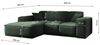 Kaiser Möbel Ecksofa Eckcouch L form, Wohnzimmer Couch SIENA stoff Poso Bild 4