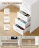 Schreibtisch, Computertisch mit 5 Schubladen, Bürotisch mit Minimalistischem Design, moderner PC Tisch, 108 x 50 cm, geeignet für Arbeitszimmer, Büro, Schlafzimmer, Weiß Bild 5