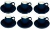 12 Tlg. Kaffeetassen-Set mit Unterteller aus Porzellan 220 ml - Blau Bild 2