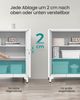 Songmics Aktenschrank, mit 2 Türen, Stahl Mattweiß, 40 x 80 x 90 cm Bild 4