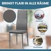 Albatros Esszimmerstühle MILANO 4er Set, Grau - Polsterstuhl mit Kunstleder-Bezug, Modernes Stilvolles Design am Esstisch - Küchenstuhl oder Stuhl Esszimmer mit hoher Belastbarkeit bis 110kg Bild 4