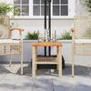 vidaXL Gartentisch Beige 40x40x42 cm Poly Rattan Akazienholz 366265 Bild 3