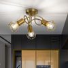 Deckenleuchte, 3 Flammig, Gitter, gold, D 36 cm Bild 2