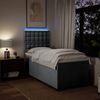 vidaXL Boxspringbett mit Matratze Hellgrau 100x200 cm Stoff 3292713 Bild 5