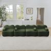Modulares Wohnzimmersofa aus Samt, Wellenform, 384x98x70 cm, grün Bild 3