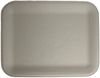 Tablett flach Kunstleder taupe grau braun Glattleder Optik 33x25 cm Bild 4