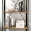 Casâme 'LEXIE' Aufbewahrungsregal mit 4 Ebenen L60 cm - Braun und schwartz - Helles Holz Bild 4