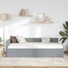 vidaXL Eckbettgestell mit Kopfteil Hellgrau 90 cm x 190 cm Stoff 42016035 Bild 3