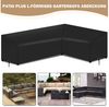 Sunicol Gartenmöbel-Schutzhülle L-Form Abdeckung für Gartenmöbel, Wasserdicht, Winddicht, Anti-UV, Staubdicht, Oxford Gewebe, für Outdoor Sofa Tisch Möbelsets, Schwarz Bild 4