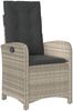 vidaXL 5-tlg. Garten-Essgruppe mit Kissen Hellgrau Poly Rattan 3212423 Bild 4