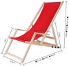 Strandstuhl mit Armlehne, Holz petrol Bild 4