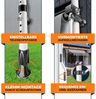 KESSER® Klemmmarkise mit Handkurbel & LED Lichterkette | Balkonmarkise ohne Bohren | Markise UV-beständig höhenverstellbar & wasserabweisend | Sonnenschutz für Balkon Terrasse & Garten Weiß / Grau, 150 cm Bild 3