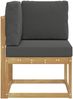 vidaXL Outdoor Ecksofa Massivholz Akazie Weiß 901470 Bild 4