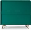 Schubladenkommode Kommode mit 4 Schubladen 90 x 40 x 90 cm MDF und Metall Bild 5