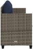 Sonnenliege, Gartenliege mit Kissen Grau Poly Rattan Bild 5