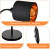 ZMH Stehlampe Wohnzimmer Vintage Schwarz Stehleuchte Modern Stoff Bogenlampe 360° Drehbarer kippschalter E14 Boho Standlampe Metall Design Standleuchte für Schlafzimmer ohne Leuchtmittel Bild 3