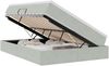 vidaXL Aufbewahrungsbett mit Matratze Hellgrau 140 x 190 cm Samt 3370299 Bild 2