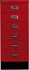 Bisley MultiDrawer™, 29er Serie mit Sockel, DIN A4, 6 Schubladen, Farbe kardinalrot Bild 3