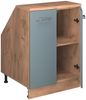 Küchenschrank für Dachschrägen R-Line Blau-Grau 60 cm mit 2 Türen, Schrankkorpus 60 cm Tiefe Vicco Bild 3