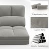 Klappbares Bodensofa 3 in 1 Schlafsofa mit Schlaffunktion und Verstellbarer Rückenlehne Hellgrau Bild 4