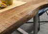 Baumtisch Mango 160x90x77 natur lackiert / U-Beine silber mattFREEFORM 5 Bild 5