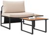 vidaXL Gartensofa-set 2 pcs Taupe Stahl 42004142 Bild 3