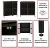 Apothekerkommode HWC-O79, Schrank Highboard Staufächer, Vintage Shabby-Look 94x80x35cm, Metalloptik Bild 2
